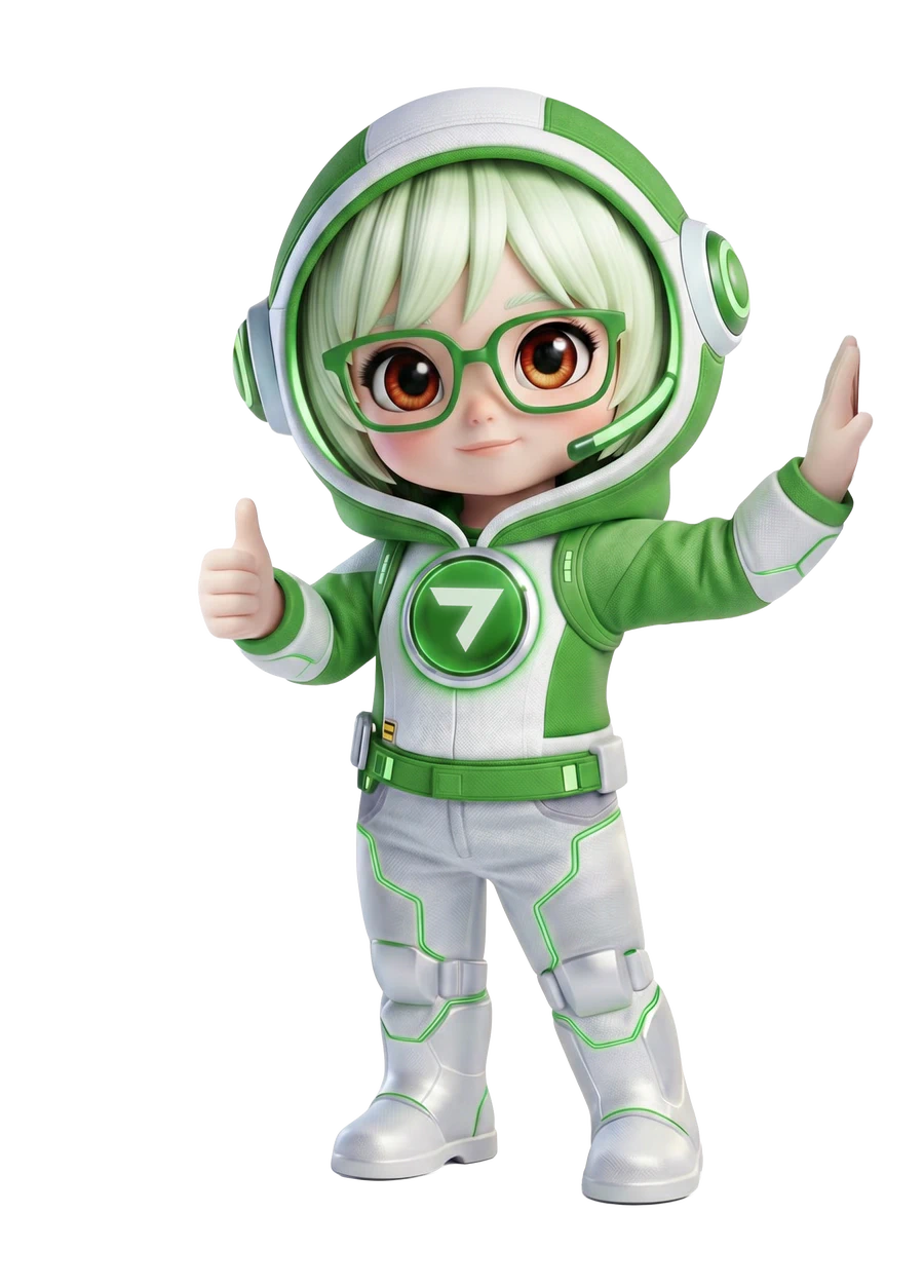Inky, Sevenfold's AI SEO Content Writer mascot, is in the photo