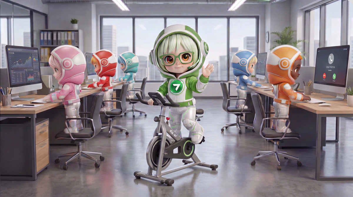Sevenfold AI employees working together